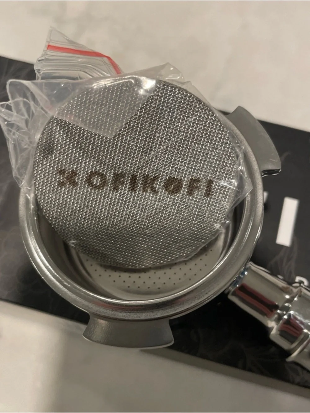 OFIKOFI Portafilter - Black Handle Stainless Steel Basket - 51 mm